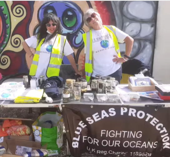 Blue Seas Protection Crew Members at their Display Stall